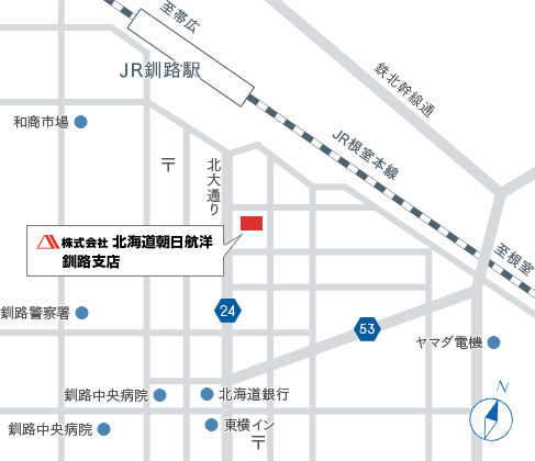 釧路支店 周辺地図
